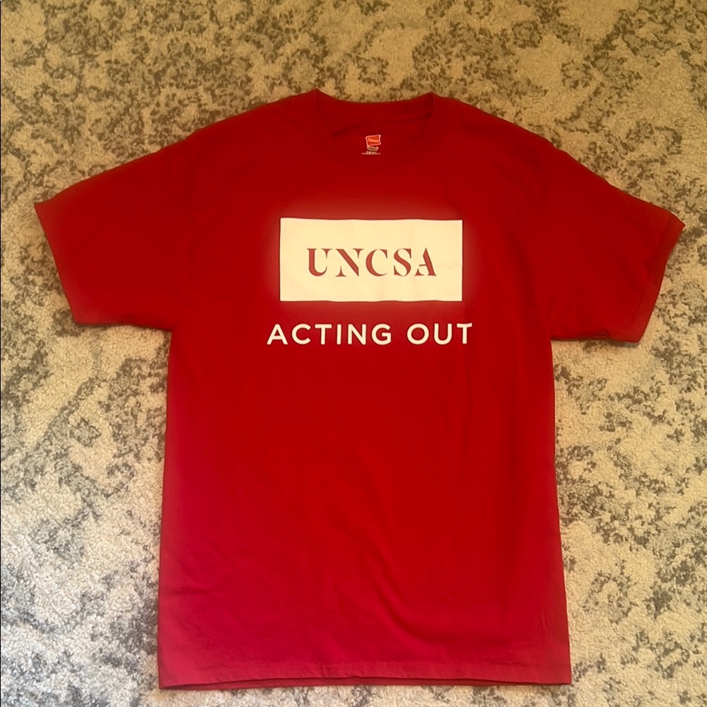 UNCSA Acting Out Hanes Red Short Sleeve Tee